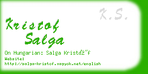 kristof salga business card